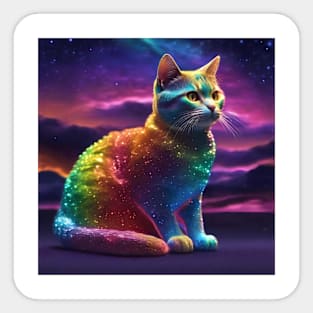 Glitter Cat Sticker